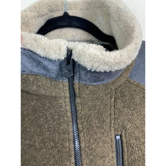 Kuhl Mens Alpenwurx Fleece Full Zip Jacket Size Medium Brown Faux Sherpa Outdoor - Picture 12 of 16